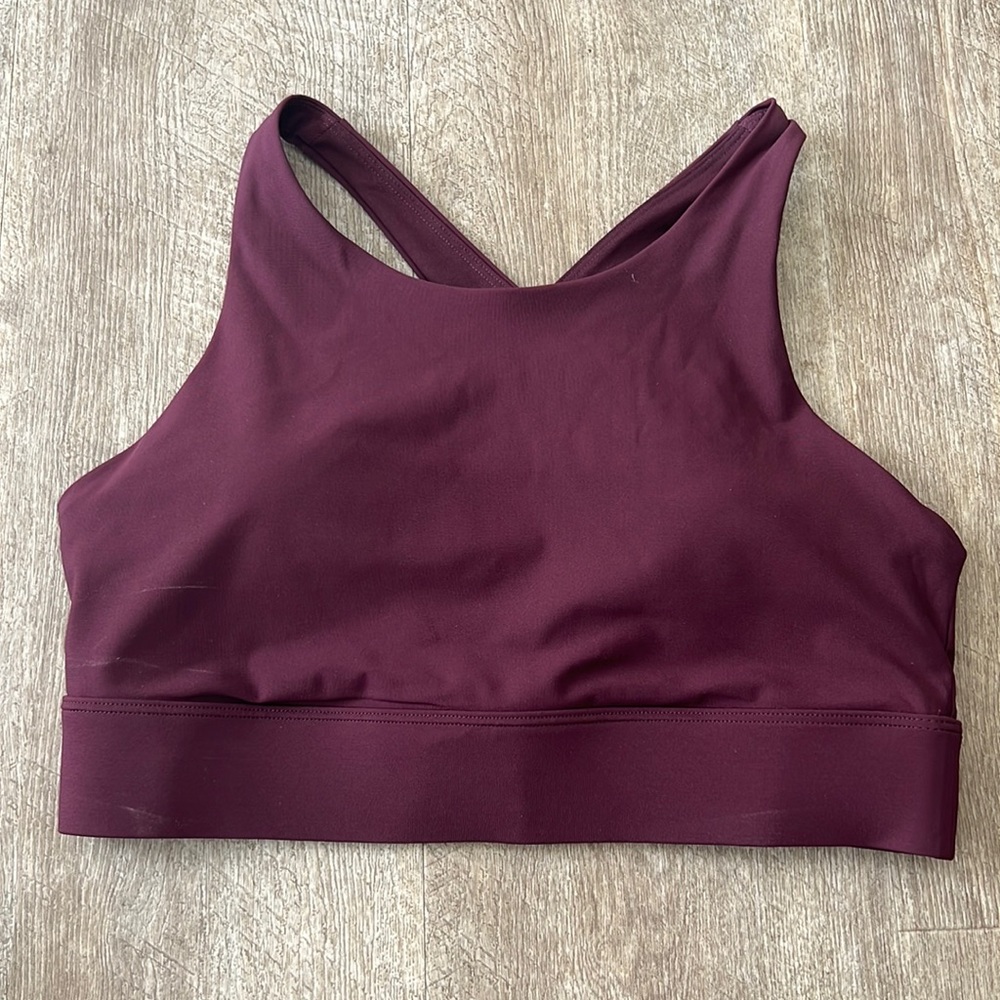 Fabletics Burgundy Sports Bra